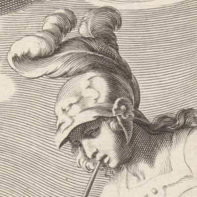 Pallas éveille Hercule endormi - Panderer d’après B. Spranger