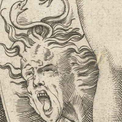 Pallas tenant le bouclier à la Gorgone - Jacob Binck > G. J. Caraglio