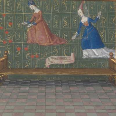 3e tapisserie, des cœurs pris au lasso (Livre du Cœur d’Amour épris, fr24399)