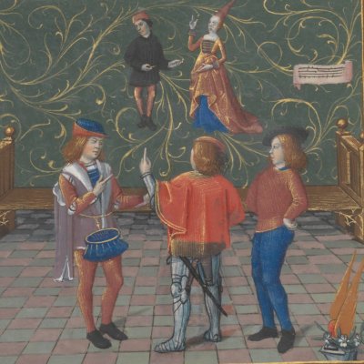 Salle d’amour, 8e tapisserie (Livre du Cœur d’Amour épris, fr24399)