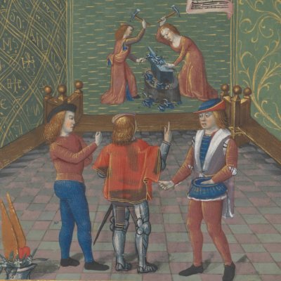 Salle d’amour, 5e tapisserie (Livre du Cœur d’Amour épris, fr24399)