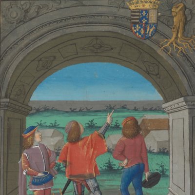 Arms of René king of Jerusalem & Sicily (Livre du Cœur d'Amour épris fr24399)