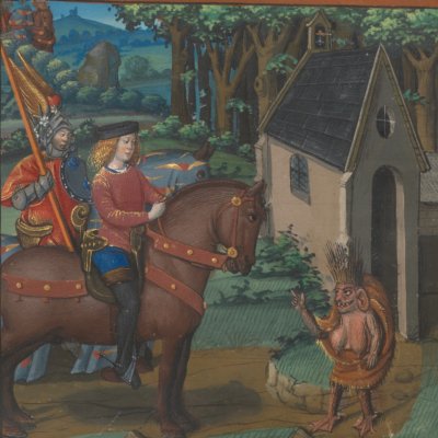 Heart and Desire meet a dwarf (Book of the Loving Heart, fr24399)