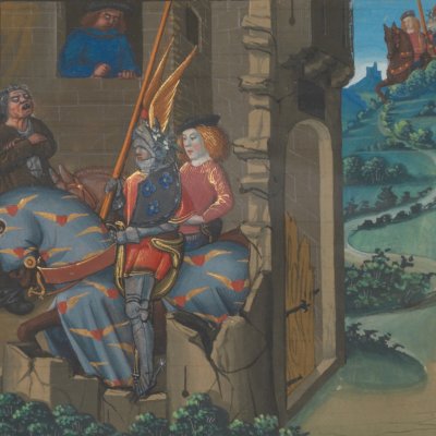 Courroux parle à ses deux compagnons (Livre du Cœur d’Amour épris, fr24399)