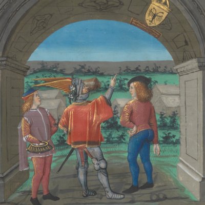 Blason d’Auguste (Livre du Cœur d’Amour épris, fr24399)