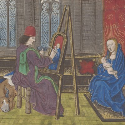 Saint Luc peignant la Vierge (J. de Voragine, Légende Dorée, Ars. 3683)