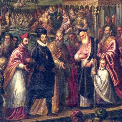 Le Doge accueille Henri III qui débarque à Venise - Andrea Vicentino
