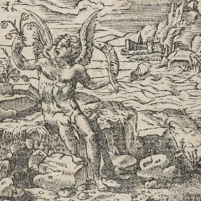 Potentia amoris (Emblèmes d’Alciat, 1551, p.116)