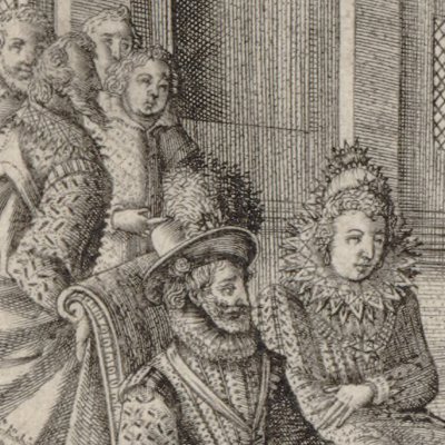 Le jeune Louis XIII récite une leçon à Henri IV et à Marie de Médicis