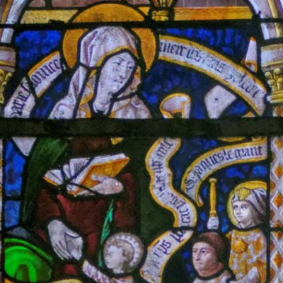 Verrière des trois Marie, église Saint-Luc de La-Chapelle-Saint-Luc