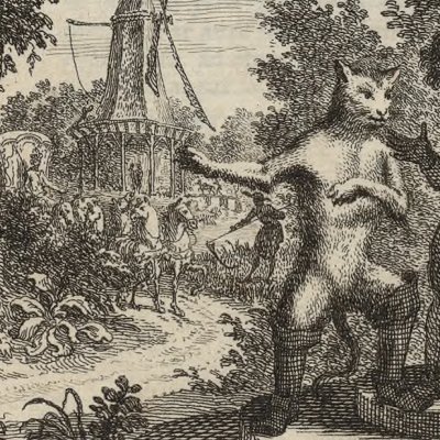 Le Maître Chat, ou le chat botté (Histoires ou contes du temps passé, La Haye, 1742) - Fokke d'après de Sève
