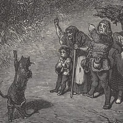 Le chat botté : le château (Contes de Perrault, Hetzel, 1867) - Doré