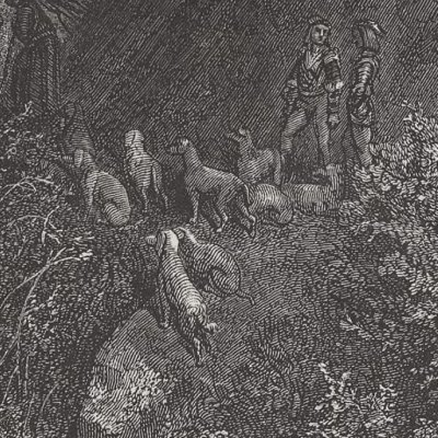 La belle au bois dormant : le château (Contes de Perrault, Hetzel, 1867) - Doré
