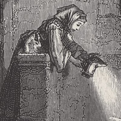 Le petit poucet : accueil de l’ogresse (Contes de Perrault, Hetzel, 1867) - Doré