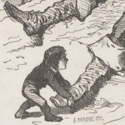 Le petit poucet retire à l'ogre ses bottes (Contes de fées, Hachette, 1871) - Bertall