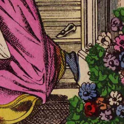 Cendrillon perd une pantoufle (Cendrillon, livre d’images d’Épinal)