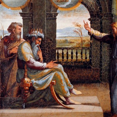 Joseph interprets Pharaoh's dreams (Raphael lodge) - Raphael workshop
