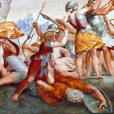 David tue Goliath (loge de Raphaël) - atelier de Raphaël
