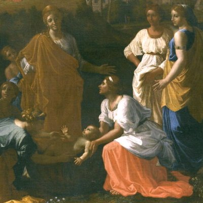 Moses saved from the waters (1647 version) - Nicolas Poussin