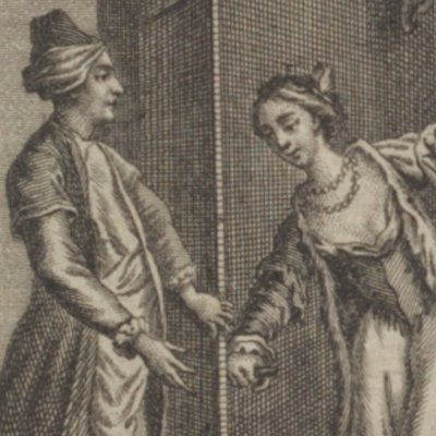 Houadir secourt Urad contre Darandu (Les Contes des génies, t. 1, 1782)