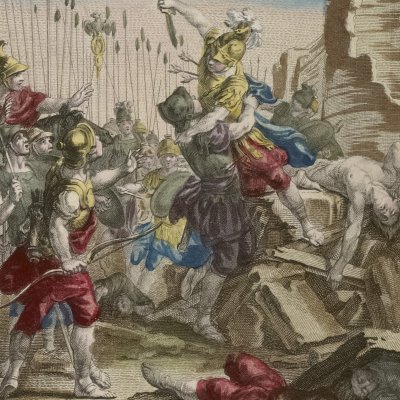 Livre VI. Exploit de Scéva (La Pharsale, éd. Marmontel) - Gravelot