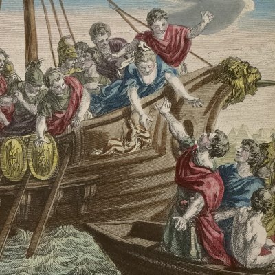 Livre VIII. Adieux de Cornélie (La Pharsale, éd. Marmontel) - Gravelot