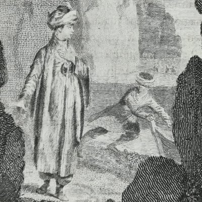 The fair Urad on the Rocks of Tigris (The Tales of the Genii, 1764) - Walker