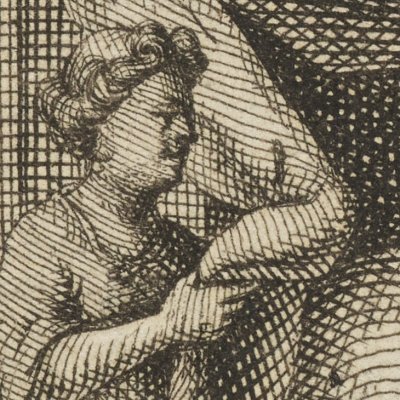 Frontispice du tome 4 (Les mille et une nuit, P. Husson, 1714)
