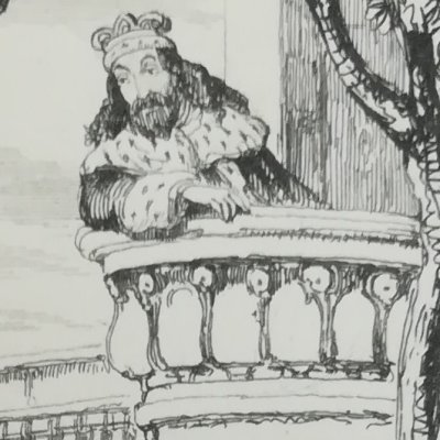 Marziella nourrit les oies (Pentamerone, Londres, 1848) - Cruikshank