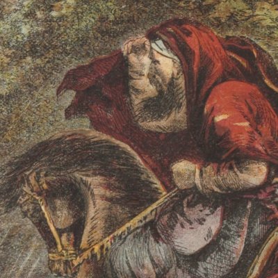Le père dans la tempête (La Belle et la Bête, Hachette)