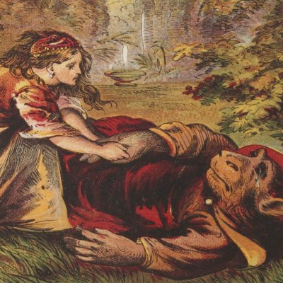 La Belle secourt la Bête qui se meurt (La Belle et la Bête, Hachette)