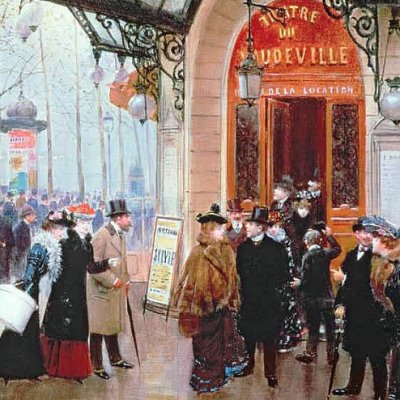 Le boulevard des Capucines et le Vaudeville - Jean Béraud