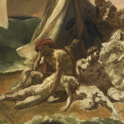 Le radeau de la Méduse (2e esquisse sur toile) - Géricault