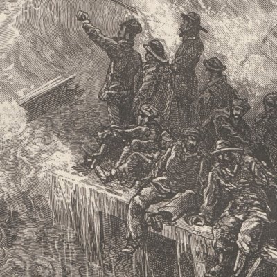 Nous apercevons enfin un groupe noir (Jules Verne, Le Chancellor, 1875)