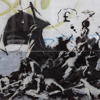 Le radeau de la Méduse (pochoir d’après Géricault) - Banksy