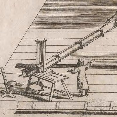 Projet de tour pour manœuvrer le télescope (Machinæ cœlestis 1, Fig. BB)