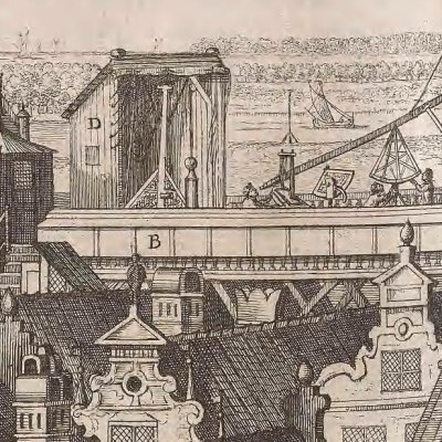 Installation of telescopes in the city (Machinæ cœlestis 1, Fig. EE)