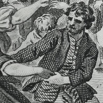  Jones & Partridge reçus dans une grange (Tom Jones, Novelist’s Mag 1781)