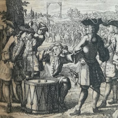 Deux soldats jouent la potence aux dés (Betrachtungen des Robinson Crusoe)