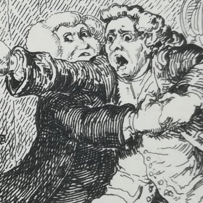 Fureur de Western contre Jones (Tom Jones, Londres, Cochrane, 1831) - Cruikshank