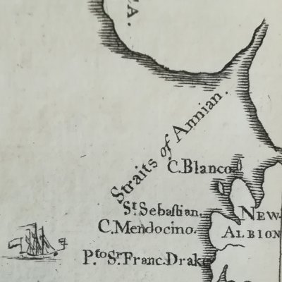 Carte du voyage à Brobdingnag (Gulliver’s Travels, Londres, Motte, 1731)