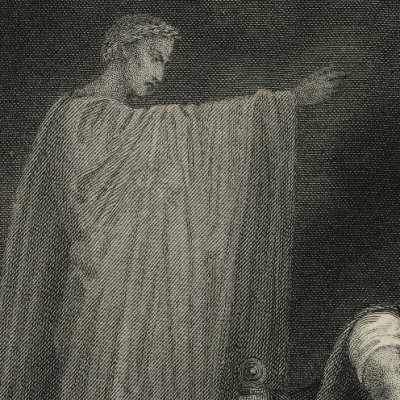 Le fantôme de César apparaît à Brutus - Humphrys d’après Westall