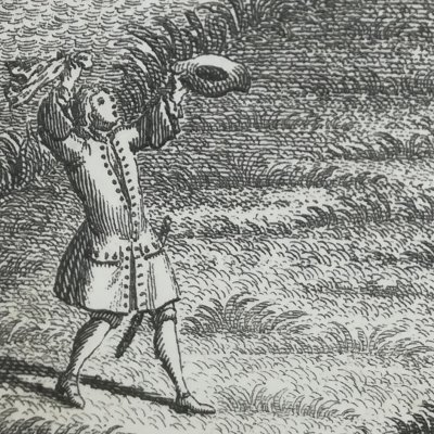 L’île de Laputa arrive au-dessus de Gulliver (Gulliver, tr.fr. Paris, 1727)