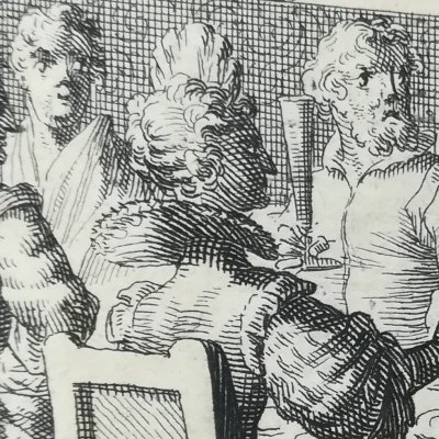 Nouvelle 32. Les dames dismées (100 Nlles Nlles, Cologne, 1701) - De Hooghe
