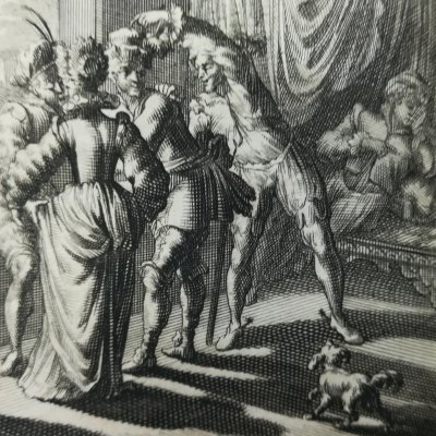 Nouvelle 36. A la besoigne (100 Nlles Nlles, Cologne, 1701) - De Hooghe
