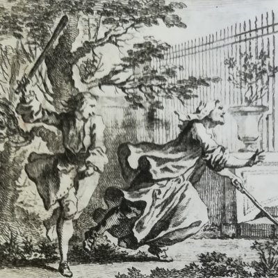 Le cocu battu et content (La Fontaine, Contes, 1743) - Cochin