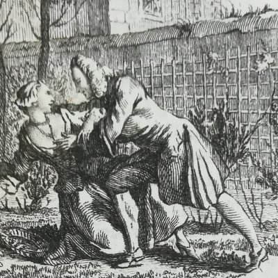 La servante justifiée (La Fontaine, Contes, 1743) - Cochin