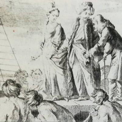 Le calendrier des vieillards (La Fontaine, Contes, 1743) - Cochin