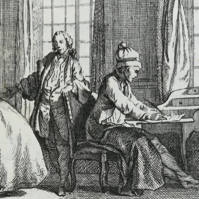 A femme avare galant escroc (La Fontaine, Contes, 1743) - Cochin