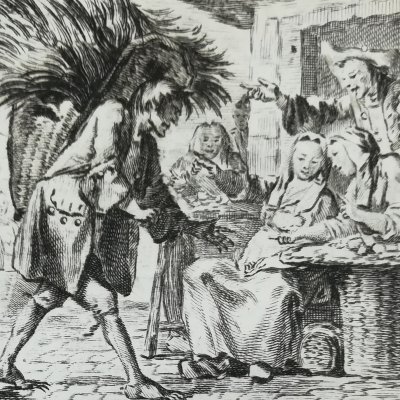 Le diable de Papefiguière (La Fontaine, Contes, 1743) - Cochin